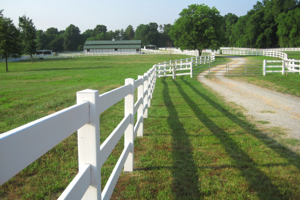 White farm fence