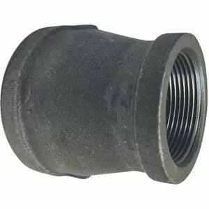 Mueller Black Reducing Coupling 150# Malleable Iron Threaded Fittings 2" x 1 1/2"