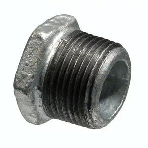 B & K Industries Galvanized Hex Bushing 150# Malleable Iron Threaded Fittings 3/4" X 1/2"