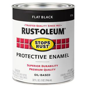 Rust-Oleum® Protective Enamel Brush-On Paint Flat Black