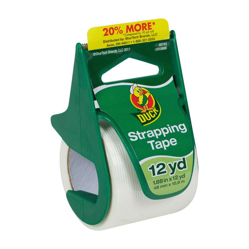 Duck® Brand General Purpose Strapping Tape - White, 1.88 in. x 12 yd.